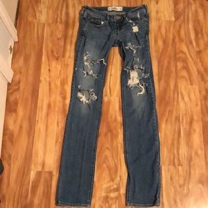 hollister ripped jeans